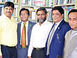 Managing Director of Satcom Computers Ltd., Lion Swadesh Ranjan Saha with Dr. M Helal in the Campus Library (2018)