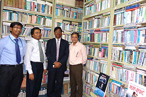 AMD of Mercantile Bank Ltd., Mr. Monindra Kumar Nath with Dr. Helal in the Campus Library (2013)