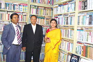 Founder of Unique Group and The Westin, Mohd. Noor Ali with Dr. Helal in the               Campus Library (2011)