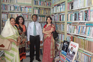 Laser Treatment Specialist Dr. Jhumu Khan with Dr. M Helal in the Campus Library (2013)