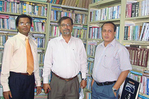 DG of DFP, AKM Shamim Chowdhury with Dr. M Helal in the Campus Library (2009)