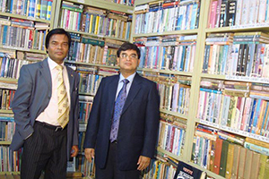 Secretary of Ministry of Youth & Sports, Mahbub Ahmed with Dr. M Helal in the             Campus Library (2010)