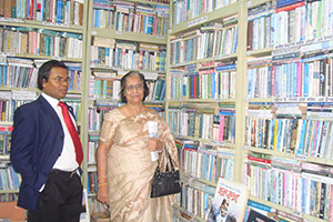 National Professor Dr. Shahla Khatun with Dr. M Helal in the Campus Library (2013)