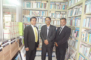 Managing Director of ICB, Kazi Sanaul Hoq with Dr. M Helal in the Campus Library (2015)