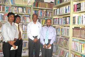 Treasurer of Darul Ihsan University, M A Rashid Khan with Dr. M Helal in the Campus Library (2007)