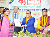 Chairman of NBR, Md. Mosharraf Hossain Bhuiyan gives Certificates to the Trainees of Free Computer Training (Batch 143) as Chief Guest; Dr. M Helal presides over. (2018)