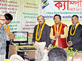 Managing Director of Jiban Bima Corporation, Md. Ali Noor is inaugurating Free Computer Training (Batch 145) as Chief Guest; Dr. M Helal is presiding over. (2018)