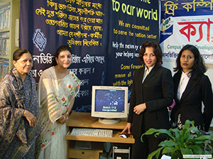 Barrister Tania Amir inaugurated Free Computer Training (Batch 112) as Chief Guest; Dr. M Helal is presiding over. (2011)