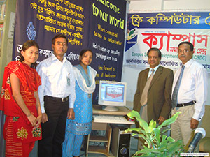 Prime minister’s Advisor, Professor Dr. Alauddin Ahmed, is giving a Speech to the Trainees of Free Computer Training (Batch 99) as Chief Guest; Dr. M Helal is presiding over. (2009)