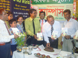 Director of NSI, Md. Shafiq Ullah is launching Creative Book for Children, Written by Dr. M Helal and Published by Campus Publications. (2012)